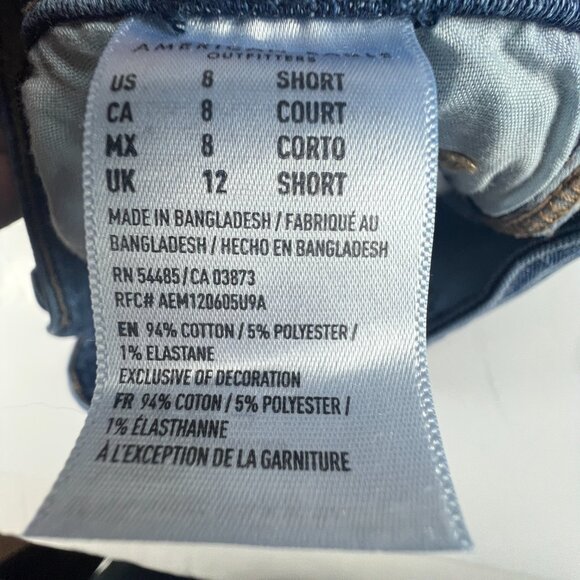 American Eagle Jeans Womens 31x27 Low Rise Kick Boot Cut Blue Faded Denim Tag 8S - Picture 9 of 16